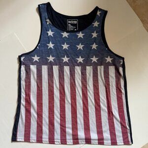 Urban Pipeline Tank Top Mens XXL Red White Blue Flag American